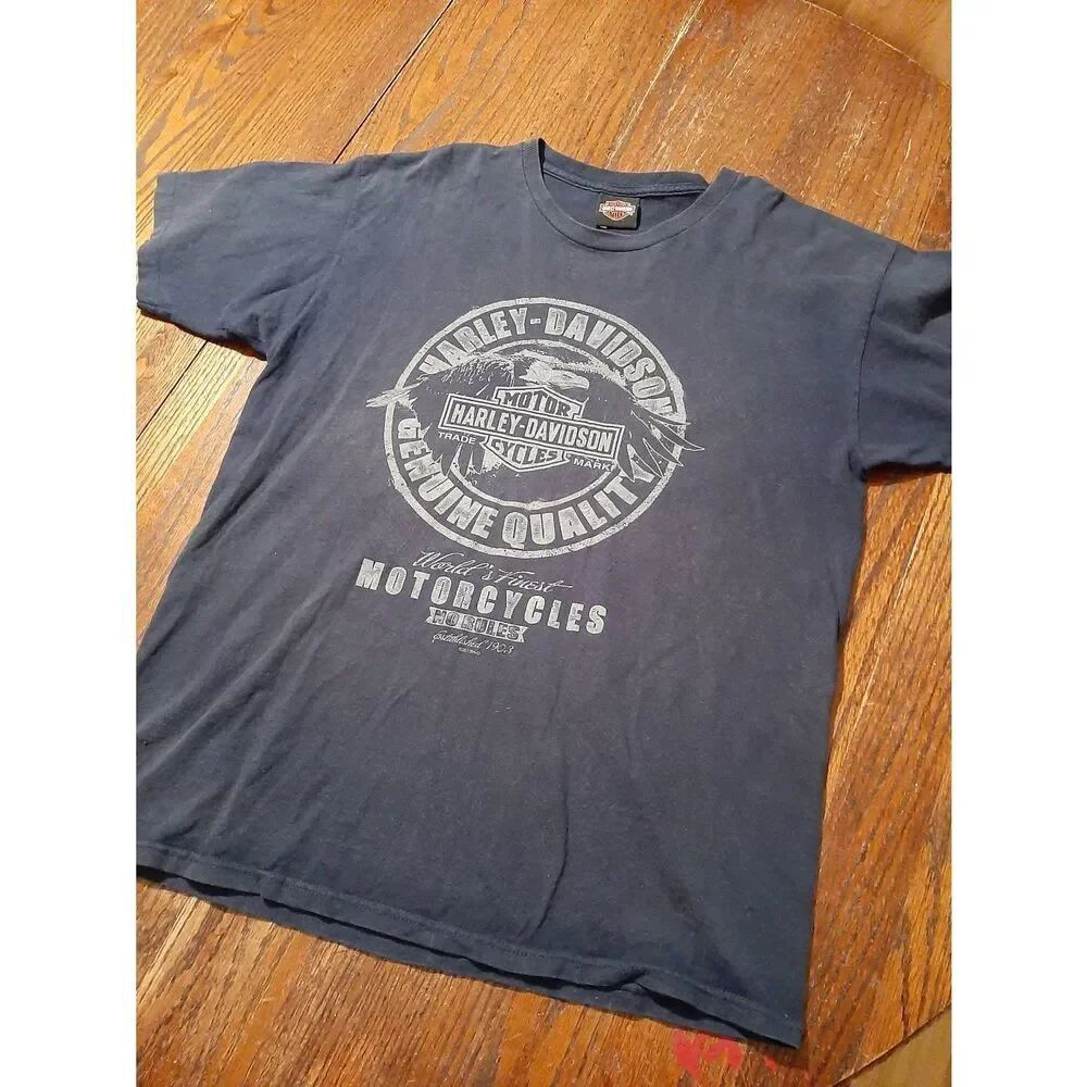 Large Harley Davidson World Finest Motorcycle Mountain Creek Dalton GA TShirt